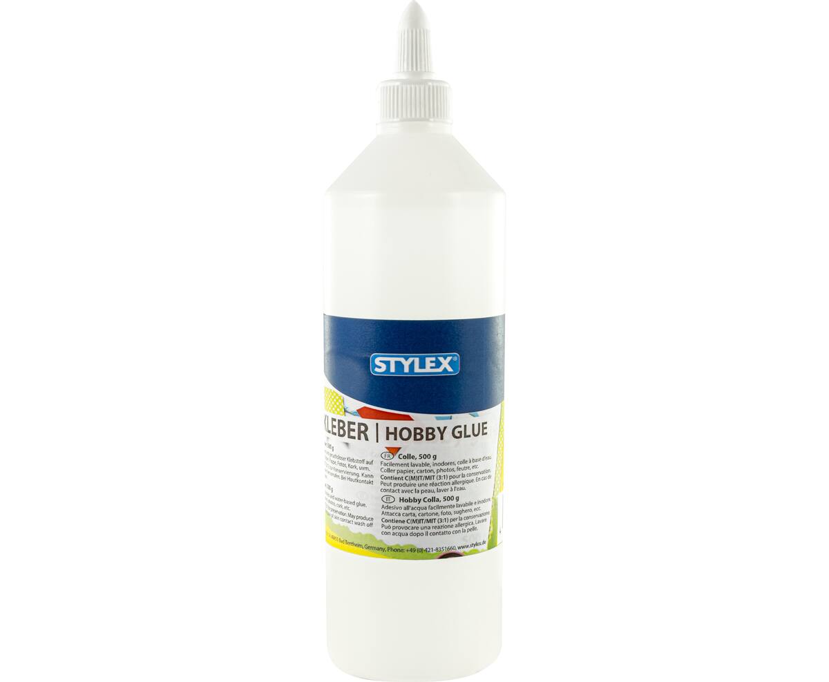 Bastelkleber, 500 g Flasche (23344), STYLEX | Basteln