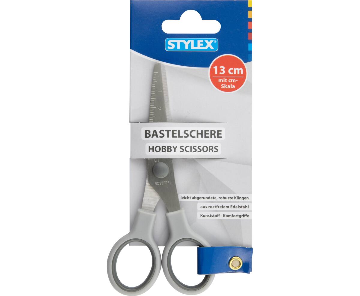 Craft Scissors Rounded Hobby Scissors, 13 cm, round tip (42700), STYLEX | Crafting - Stylex