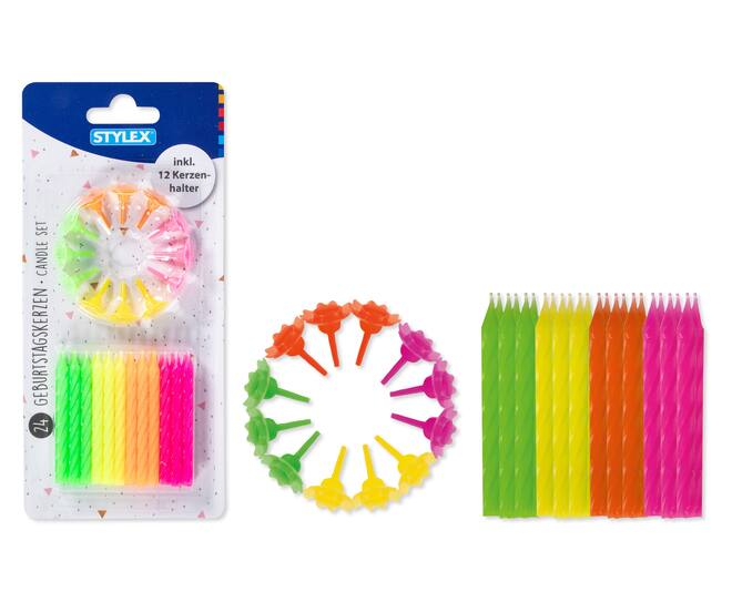 Birthday candles, 24 pieces