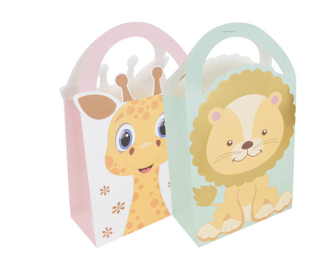 Paperbag, 4 pieces, Zoo