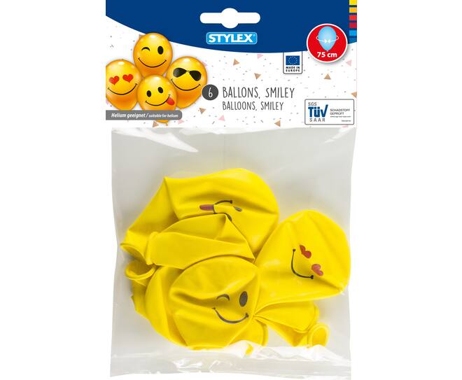 Balloons Smiley, 6 pieces