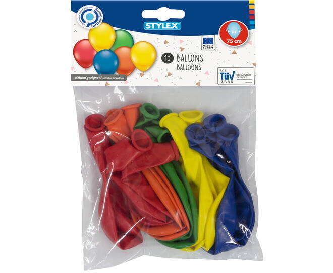 Balloons, 15 pieces, suitable for helium