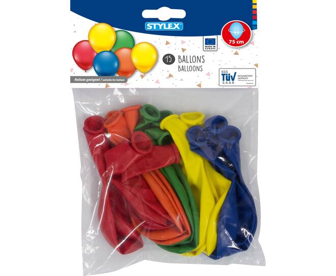 Balloons, 15 pieces, suitable for helium