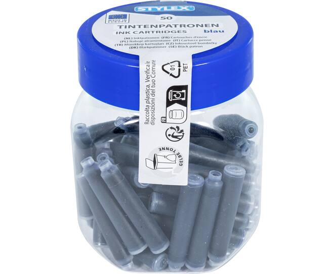 Ink cartridges, blue, 50 pieces 