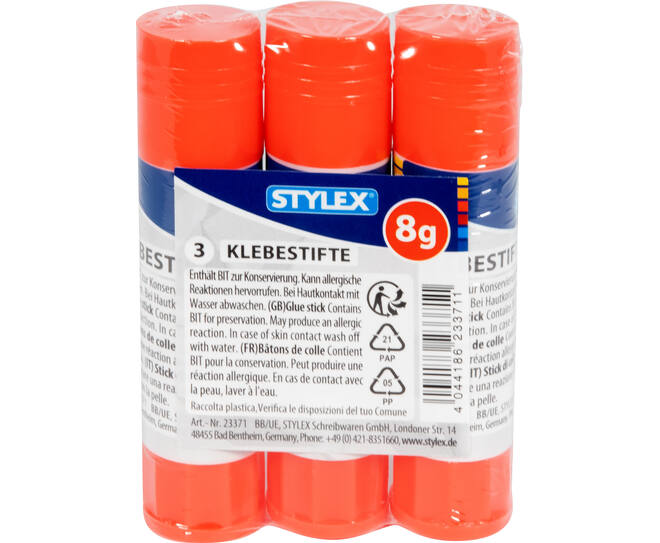 Glue Sticks, paste, 8 g, 3 pieces