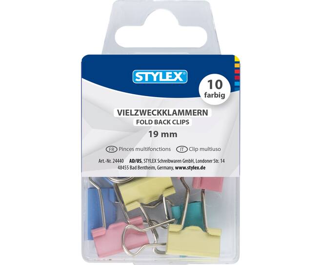 Foldback clips, 10 pieces