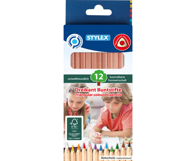 Colouring pencils, 12 pieces, natural