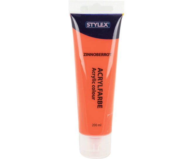 Acrylfarbe, 200 ml, zinnoberrot