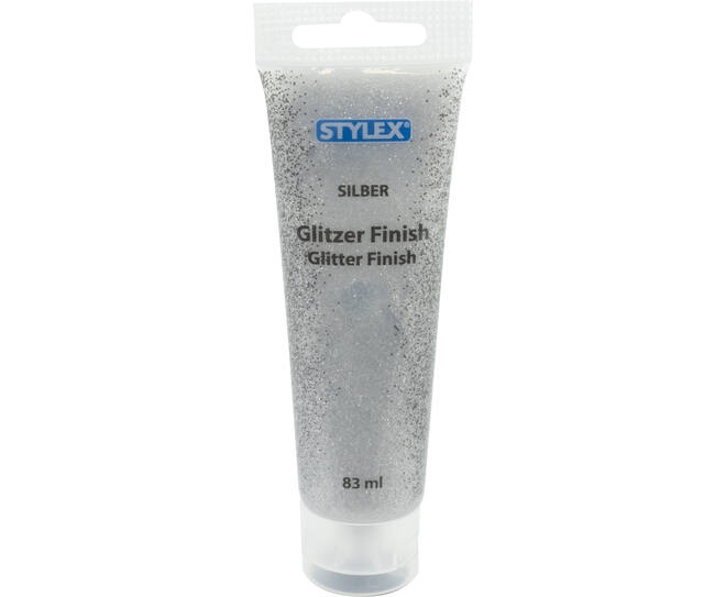 Glitzer Finish, 83 ml, silber
