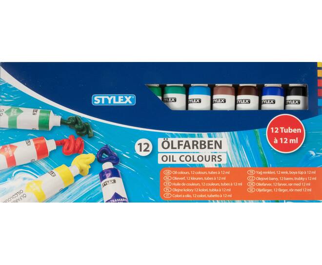 Oil Paint, 12 tubes of 12 ml