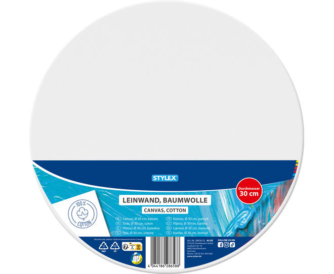 Canvas board, round
