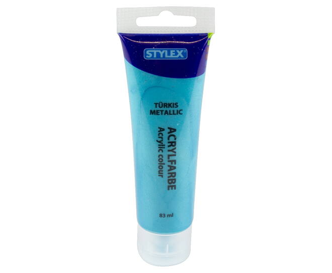 Acrylfarbe, 83 ml, türkis metallic