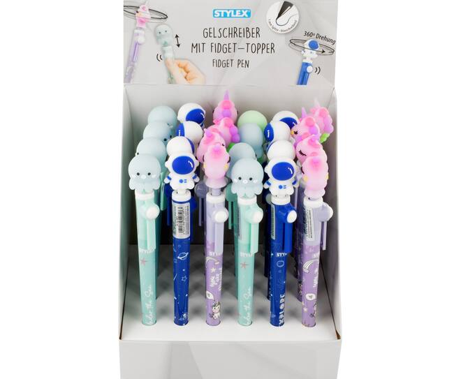 Gelschreiber mit Fidget-Topper