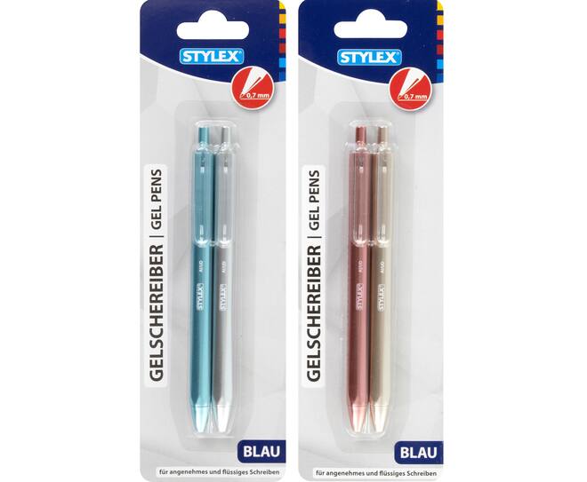 Gel pen, metallic, 2 pieces