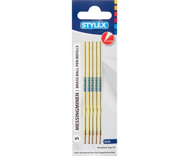 Messingminen, 5 Stück, Blau
