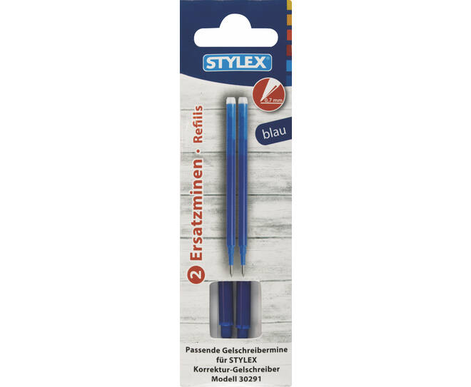 Replacement refills, 2 pieces, for correction gel pen