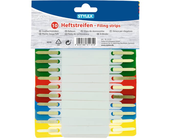 Filing Strips, 10 pieces on card, PP