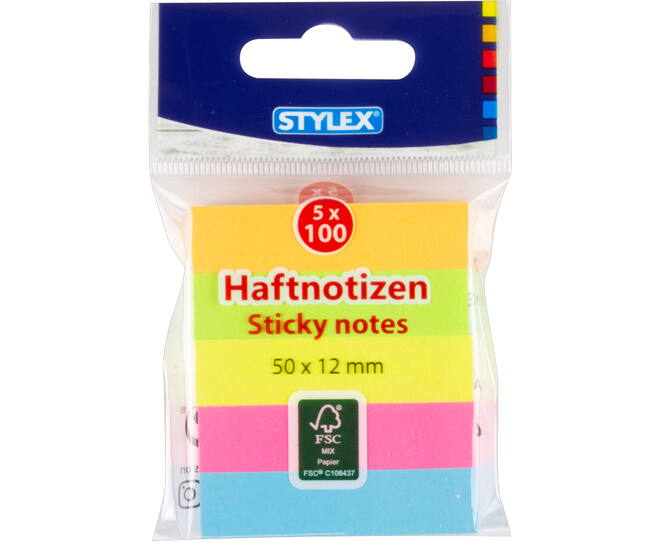 Sticky notes, 50 x 12 mm, FSC