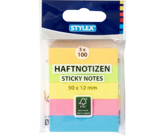 Haftnotizen, 50 x 12 mm, FSC