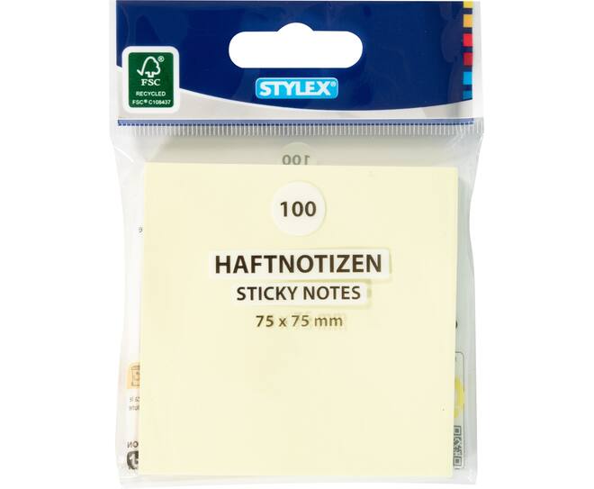 Haftnotizen, 75 x 75 mm, FSC