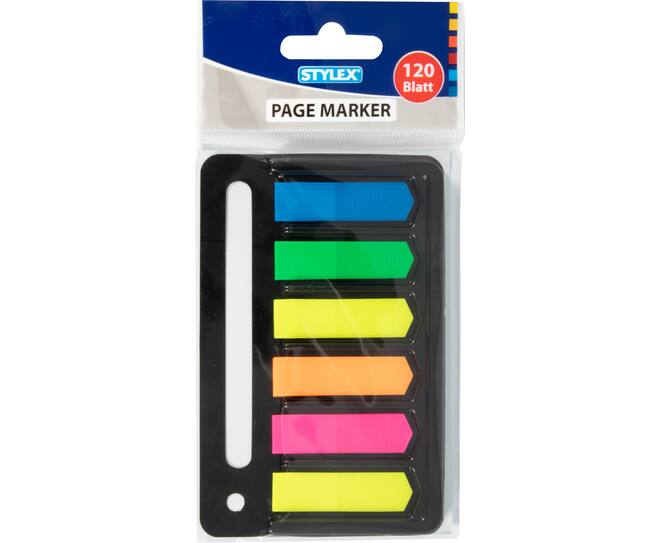 Page Marker, 120 Flaggen, Neon Farben