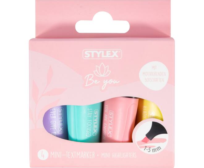 4er Mini-Textmarker Be You Kollektion