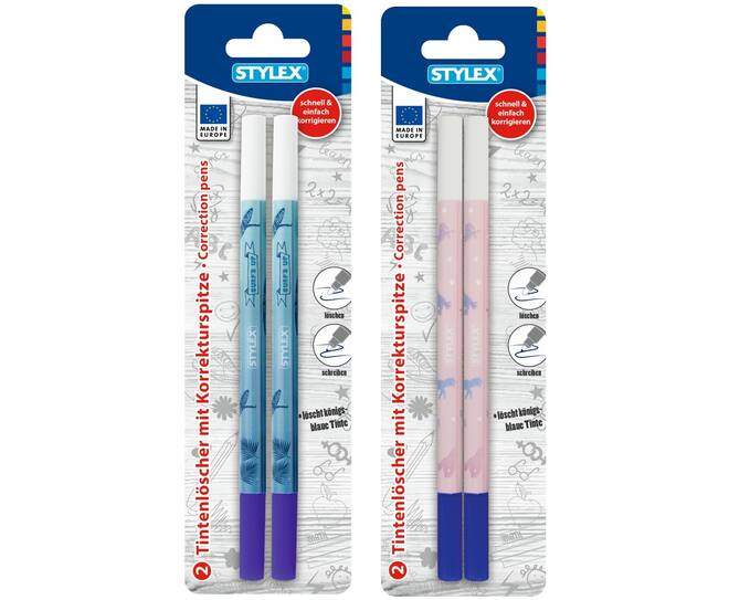Correction pens,  2 pieces, assorted