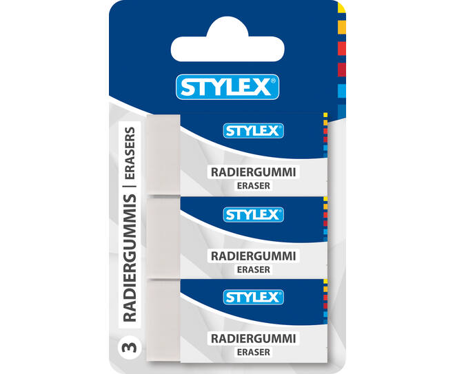Eraser 3 pieces, white