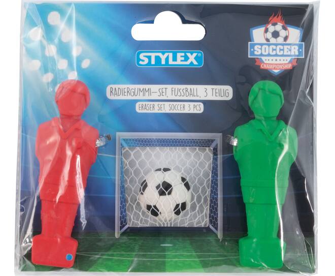 Radiergummi-Set, 3-teilig Fußball Kollektion