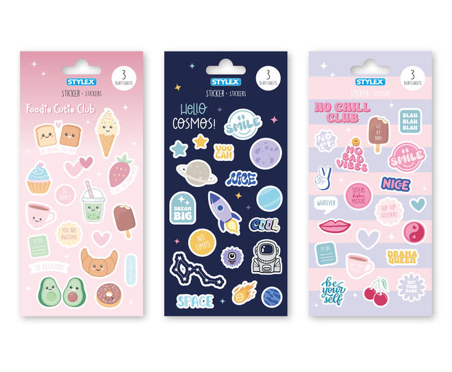Stickerblock, 3 Blatt