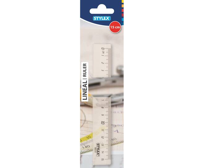Ruler, plastic, 15 cm