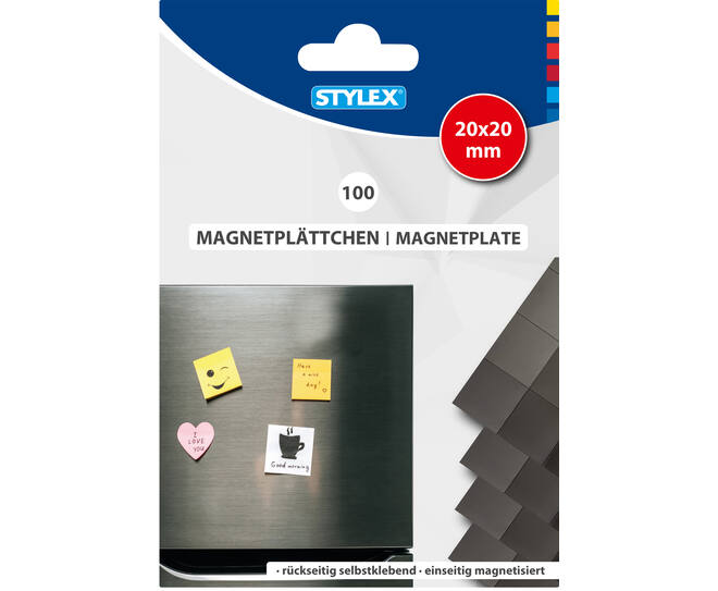 Magnetpads, 20 x 20 mm, 100 Stück