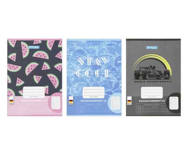 Exercise books, DIN A5, 48 sheets