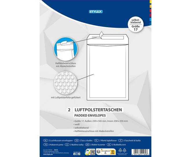 Padded envelopes, size 17