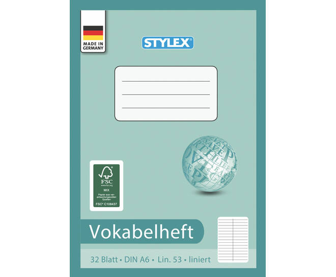 Exercise books, DIN A6, 32 sheets