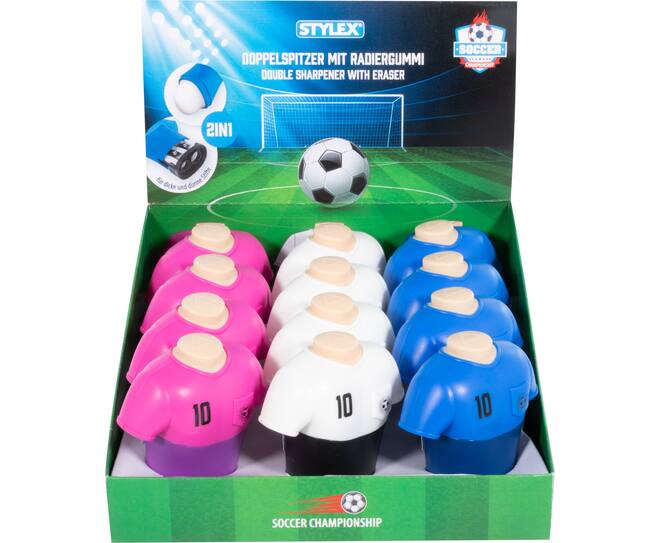 Doppelspitzer mit Radiergummi Fußball Kollektion