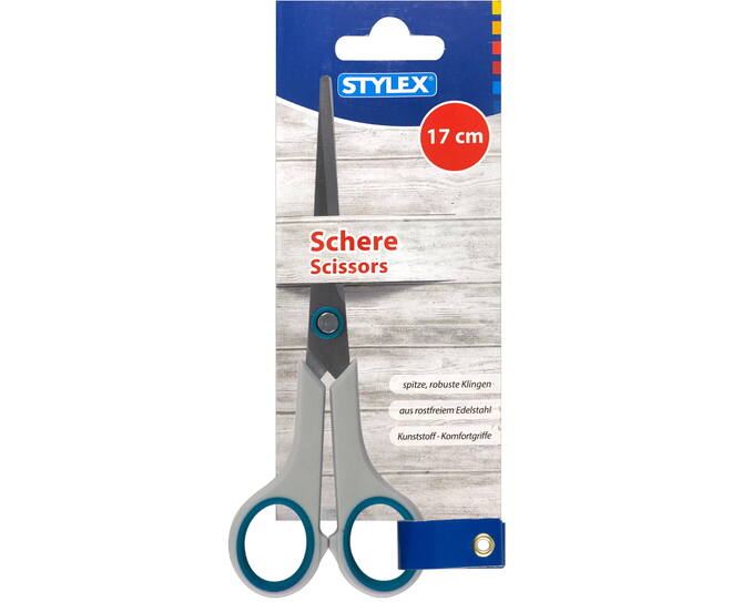 Scissors, 17 cm, pointed tip