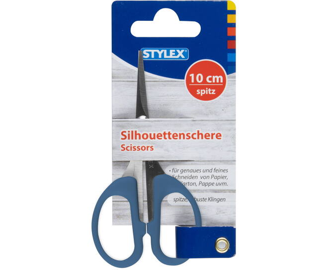 Silhouette scissors, 10 cm, pointed tip