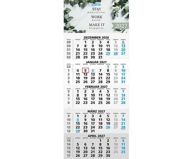 5-month calendar 
