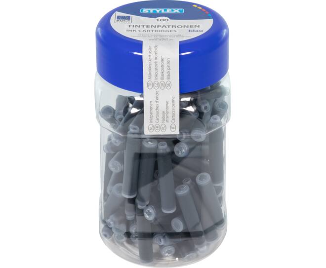 Ink cartridges, 100 pieces, blue