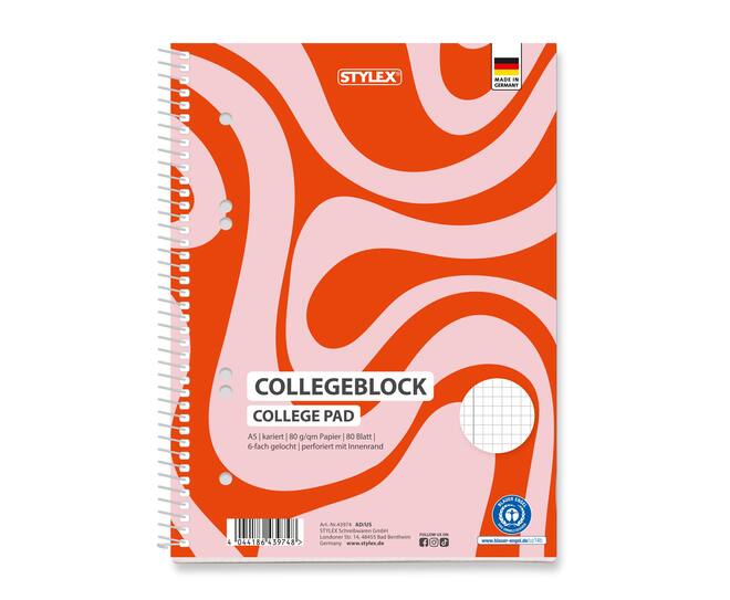 Spiral-Collegeblock, DIN A5, kariert