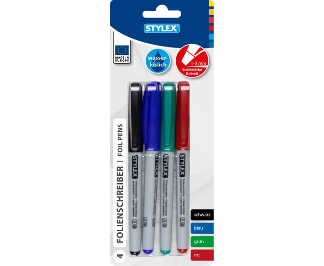 Foilwriters, non-permanent, 4 pieces