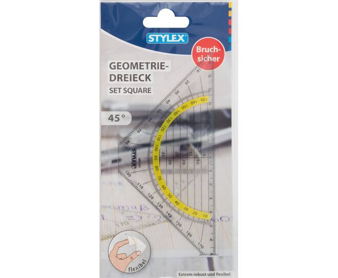 Geometriedreieck, 16 cm, biegsam