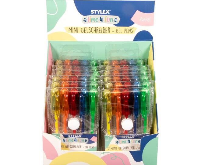 Mini-Gelschreiber, 5 Stück time 4 fun Kollektion