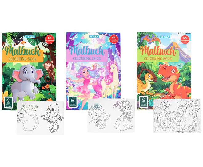 Malbuch, A5, 64 Seiten (7% MWST)