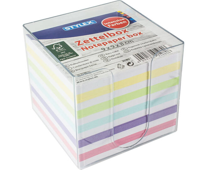 Paper cube, coloured paper, FSC